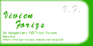 vivien forizs business card